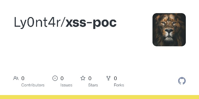 GitHub - Ly0nt4r/xss-poc
