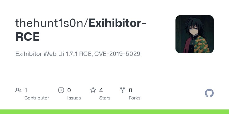 GitHub - thehunt1s0n/Exihibitor-RCE: Exihibitor Web Ui 1.7.1 RCE, CVE-2019-5029
