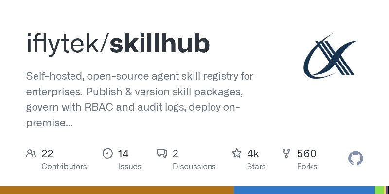 GitHub - iflytek/skillhub: Self-hosted, open-source agent skill registry for enterprises. Publish & version skill packages, govern…