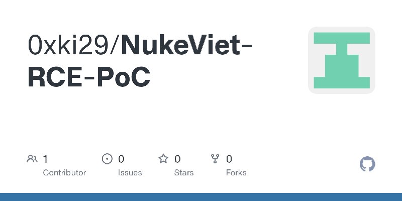 GitHub - 0xki29/NukeViet-RCE-PoC