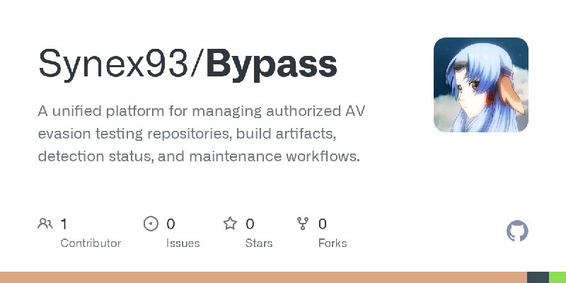 GitHub - Synex93/Bypass: A unified platform for managing authorized AV evasion testing repositories, build artifacts, detection…