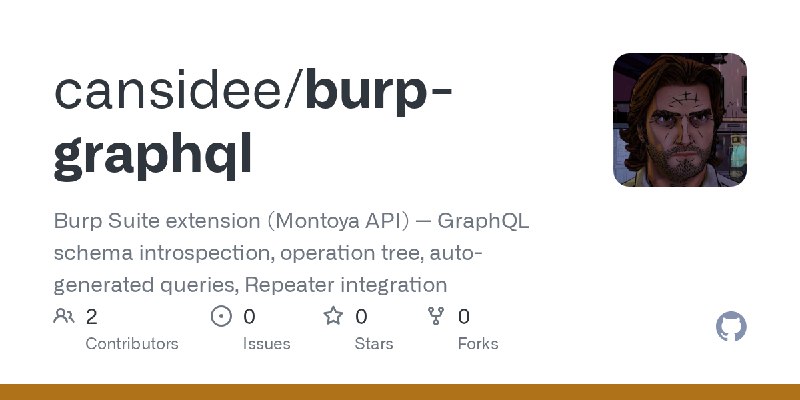 GitHub - cansidee/burp-graphql: Burp Suite extension (Montoya API) — GraphQL schema introspection, operation tree, auto-generated…