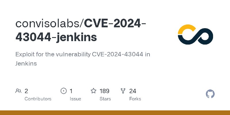 GitHub - convisolabs/CVE-2024-43044-jenkins: Exploit for the vulnerability CVE-2024-43044 in Jenkins