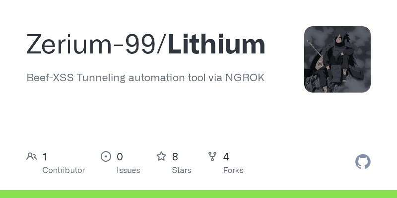 GitHub - Zerium-99/Lithium: Beef-XSS Tunneling automation tool via NGROK
