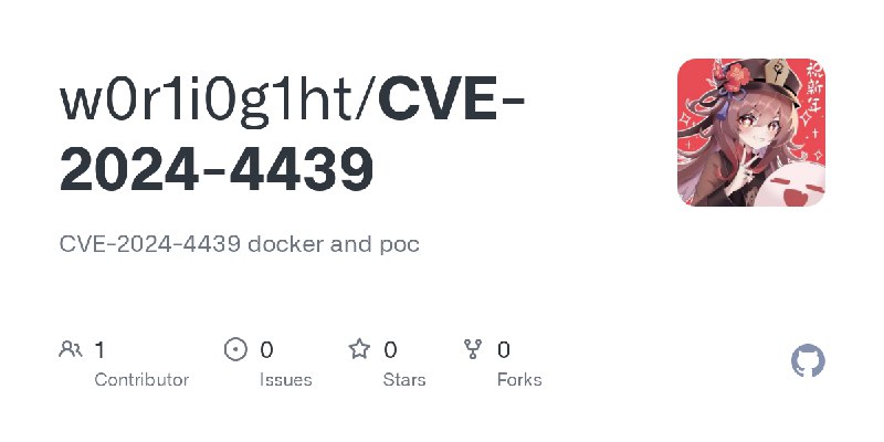GitHub - w0r1i0g1ht/CVE-2024-4439: CVE-2024-4439 docker and poc