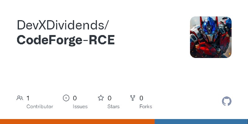 GitHub - DevXDividends/CodeForge-RCE
