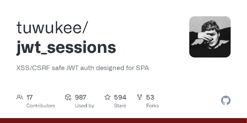 GitHub - tuwukee/jwt_sessions: XSS/CSRF safe JWT auth designed for SPA