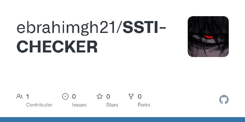 GitHub - ebrahimgh21/SSTI-CHECKER