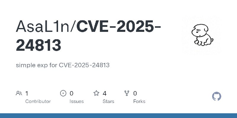 GitHub - AsaL1n/CVE-2025-24813: simple exp for CVE-2025-24813