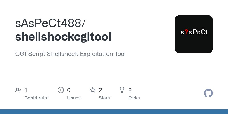 GitHub - sAsPeCt488/shellshockcgitool: CGI Script Shellshock Exploitation Tool