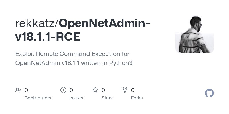 rekkatz/OpenNetAdmin-v18.1.1-RCE