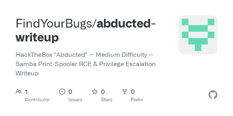 GitHub - FindYourBugs/abducted-writeup: HackTheBox 