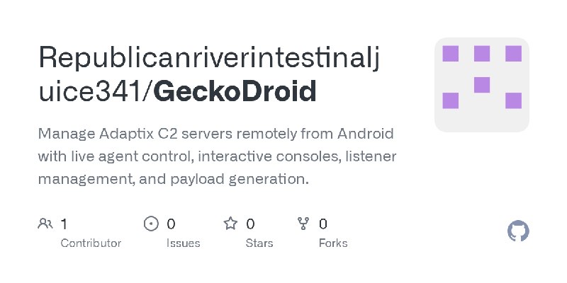 GitHub - Republicanriverintestinaljuice341/GeckoDroid: Manage Adaptix C2 servers remotely from Android with live agent control…