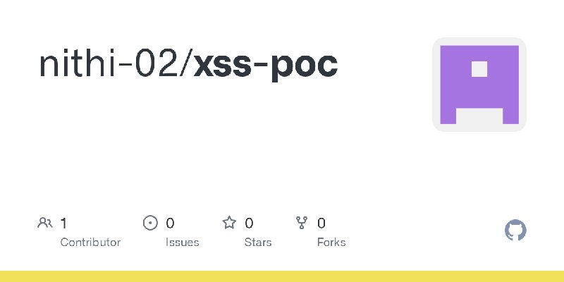 GitHub - nithi-02/xss-poc