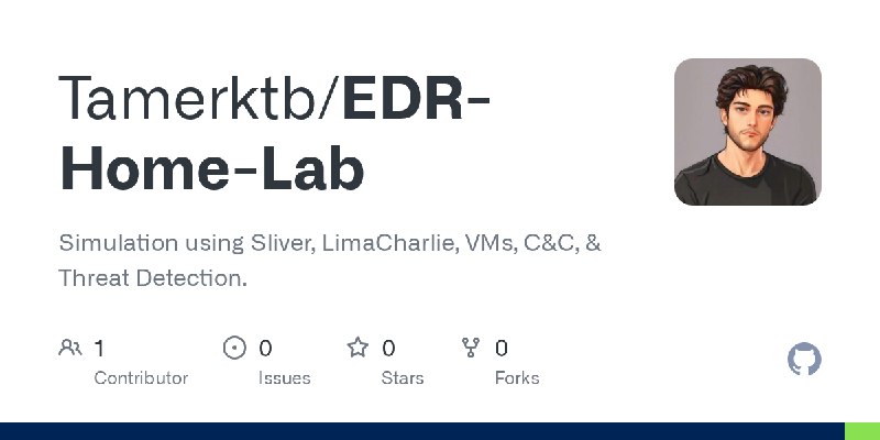 GitHub - Tamerktb/EDR-Home-Lab: Simulation using Sliver, LimaCharlie, VMs, C&C, & Threat Detection.