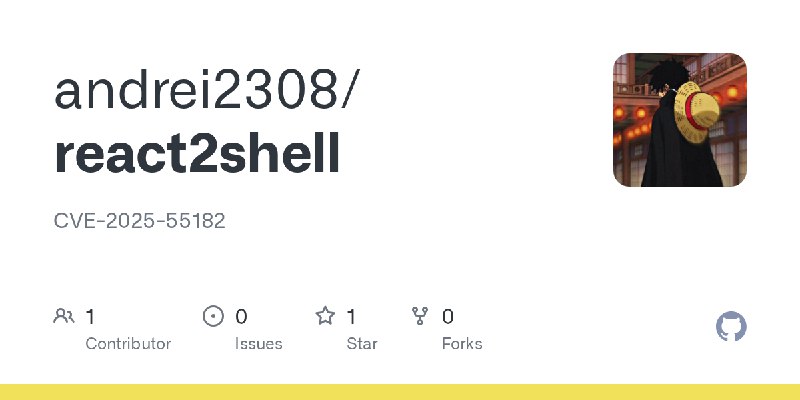 GitHub - andrei2308/react2shell: CVE-2025-55182