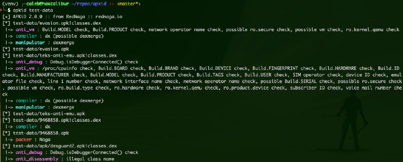 GitHub - rednaga/APKiD: Android Application Identifier for Packers, Protectors, Obfuscators and Oddities - PEiD for Android