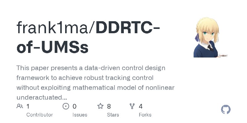 GitHub - frank1ma/DDRTC-of-UMSs: This paper presents a data-driven control design framework to achieve robust tracking control…