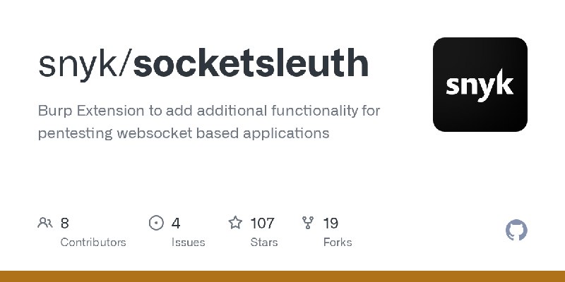 GitHub - snyk/socketsleuth: Burp Extension to add additional functionality for pentesting websocket based applications