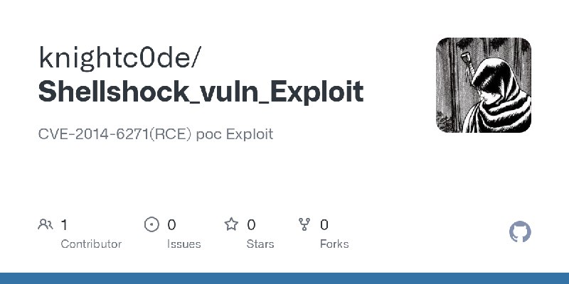 GitHub - knightc0de/Shellshock_vuln_Exploit: CVE-2014-6271(RCE) poc Exploit