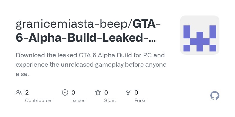 GitHub - granicemiasta-beep/GTA-6-Alpha-Build-Leaked-PC-Download: Download the leaked GTA 6 Alpha Build for PC and experience the…