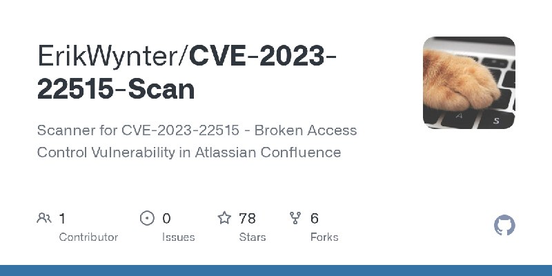 GitHub - ErikWynter/CVE-2023-22515-Scan: Scanner for CVE-2023-22515 - Broken Access Control Vulnerability in Atlassian Confluence