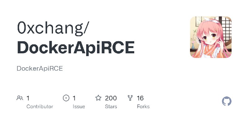 GitHub - 0xchang/DockerApiRCE: DockerApiRCE