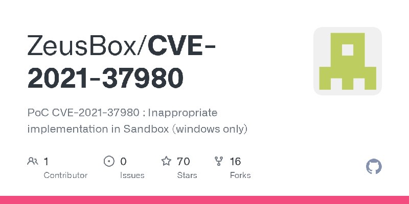 GitHub - ZeusBox/CVE-2021-37980: PoC CVE-2021-37980 : Inappropriate implementation in Sandbox (windows only)