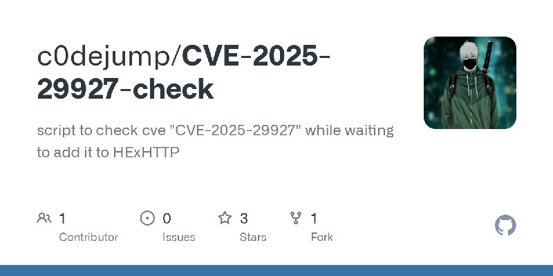GitHub - c0dejump/CVE-2025-29927-check: script to check cve 