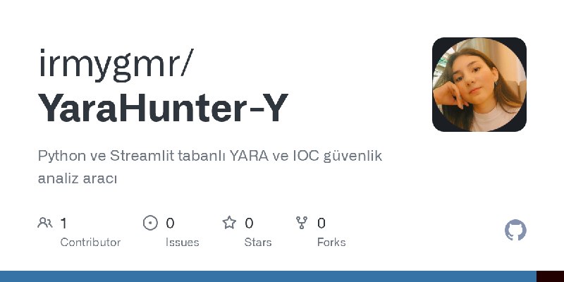 GitHub - irmygmr/YaraHunter-Y: Python ve Streamlit tabanlı YARA ve IOC güvenlik analiz aracı