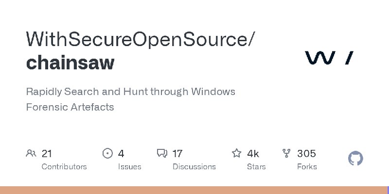 GitHub - WithSecureOpenSource/chainsaw: Rapidly Search and Hunt through Windows Forensic Artefacts