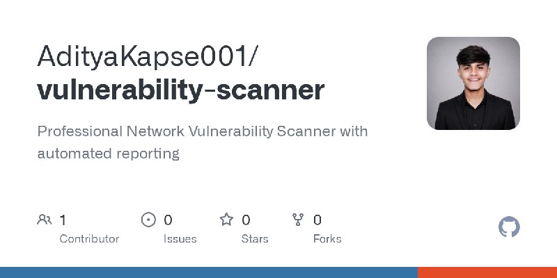 GitHub - AdityaKapse001/vulnerability-scanner: Professional Network Vulnerability Scanner with automated reporting