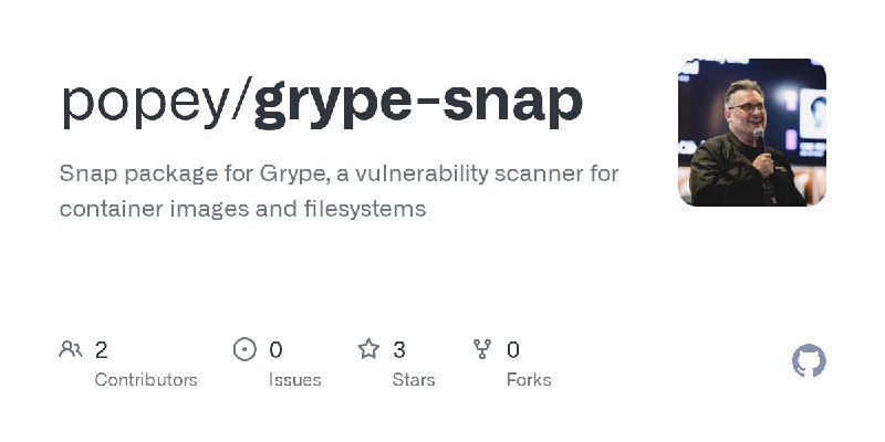 GitHub - popey/grype-snap: Snap package for Grype, a vulnerability scanner for container images and filesystems