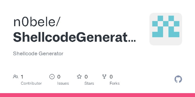 GitHub - n0bele/ShellcodeGenerator: Shellcode Generator
