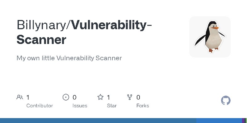 GitHub - Billynary/Vulnerability-Scanner: My own little Vulnerability Scanner