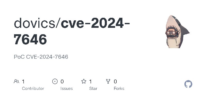 GitHub - dovics/cve-2024-7646: PoC CVE-2024-7646