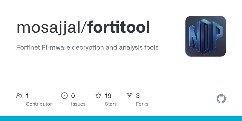 GitHub - mosajjal/fortitool: Fortinet Firmware decryption and analysis tools