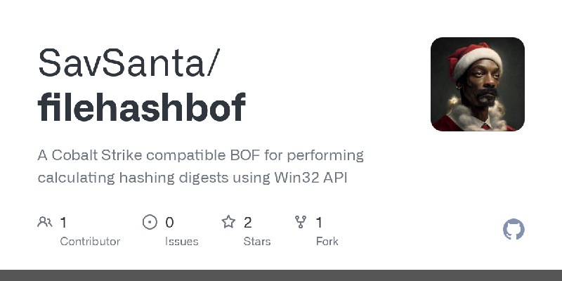 GitHub - SavSanta/filehashbof: A Cobalt Strike compatible BOF for performing calculating hashing digests using Win32 API