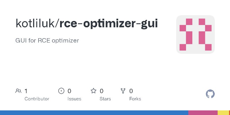 GitHub - kotliluk/rce-optimizer-gui: GUI for RCE optimizer