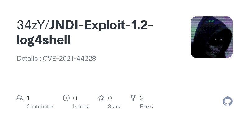 GitHub - 34zY/JNDI-Exploit-1.2-log4shell: Details : CVE-2021-44228