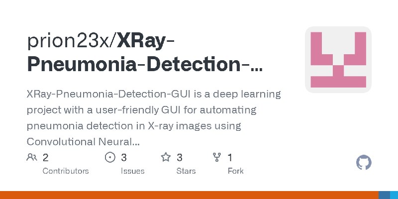 GitHub - prion23x/XRay-Pneumonia-Detection-GUI: XRay-Pneumonia-Detection-GUI is a deep learning project with a user-friendly GUI…