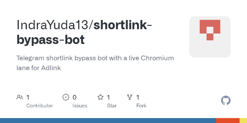GitHub - IndraYuda13/shortlink-bypass-bot: Telegram shortlink bypass bot with a live Chromium lane for Adlink