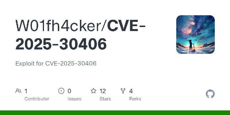GitHub - W01fh4cker/CVE-2025-30406: Exploit for CVE-2025-30406