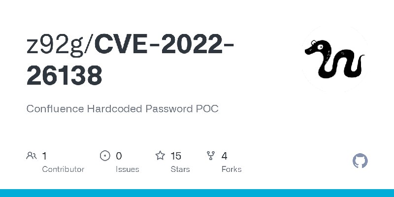 GitHub - z92g/CVE-2022-26138: Confluence Hardcoded Password POC