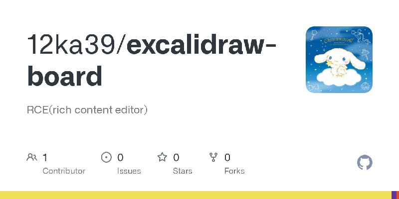 GitHub - 12ka39/excalidraw-board: RCE(rich content editor)