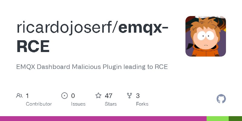 GitHub - ricardojoserf/emqx-RCE: EMQX Dashboard Malicious Plugin leading to RCE