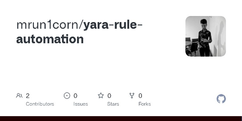 GitHub - mrun1corn/yara-rule-automation