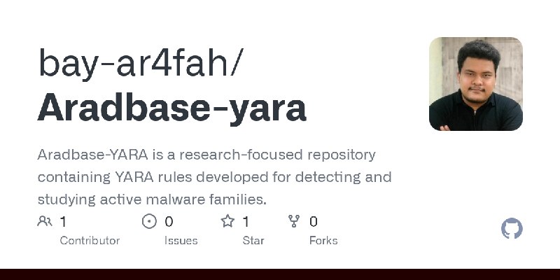 GitHub - bay-ar4fah/Aradbase-yara: Aradbase-YARA is a research-focused repository containing YARA rules developed for detecting…