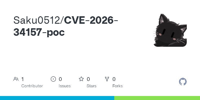 GitHub - Saku0512/CVE-2026-34157-poc