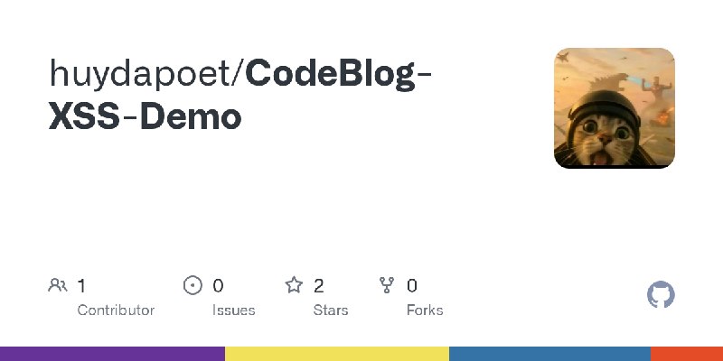 GitHub - huydapoet/CodeBlog-XSS-Demo